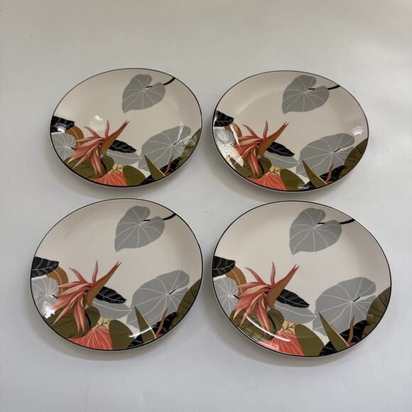 Vintage Sango Larry Laslo Birds of Paradise 7001 Japan 4 Salad Plates MCM - Picture 1 of 12
